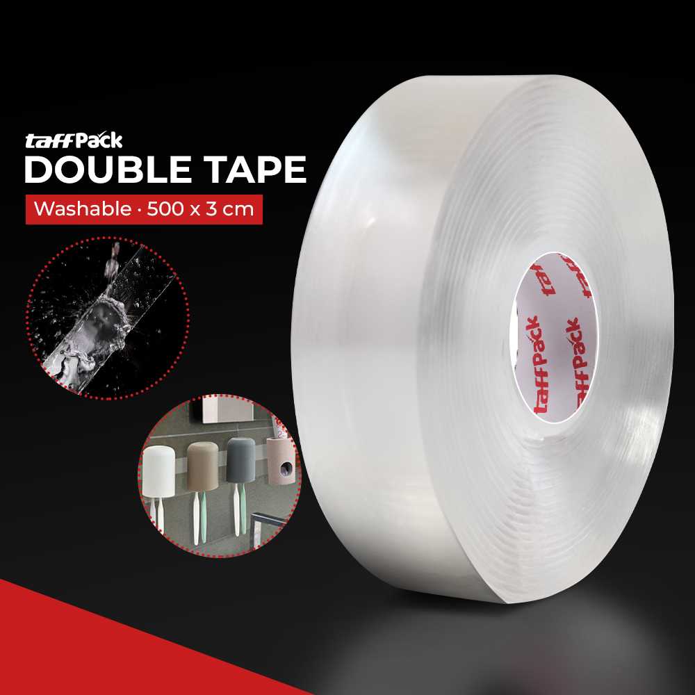 TaffPACK Double Tape Perekat Nano Gel Adhesive Washable Sticker - J007