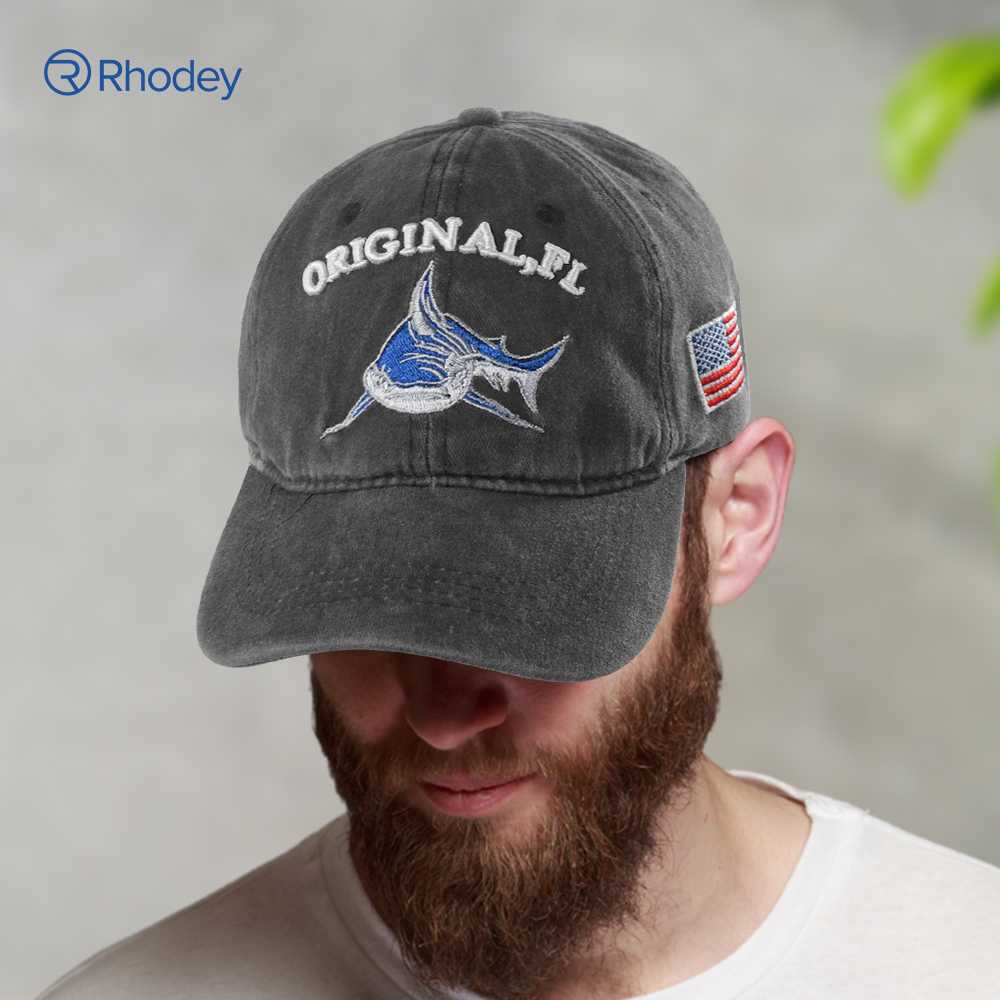 Rhodey Topi Baseball Cap Bordir Shark Original FL - P1