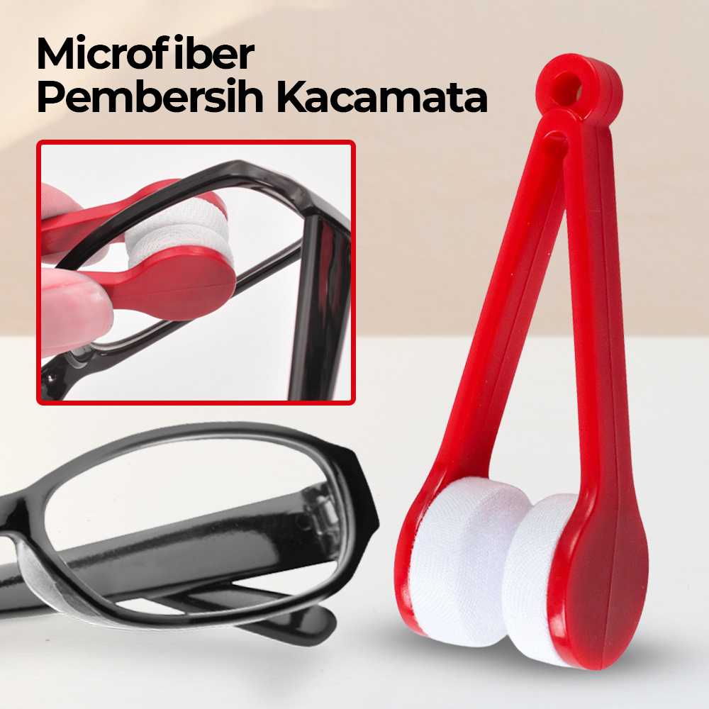 Pembersih Kacamata Klip Microfiber Glass Wiper Cleaner Multifunction - TVA45