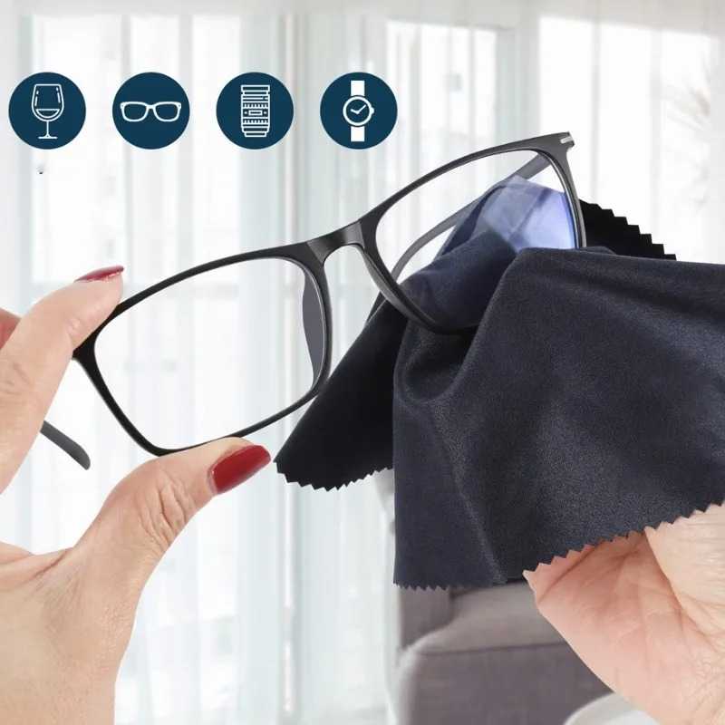Kain Lap Kacamata Microfiber Pembersih Lensa Serbaguna Anti Gores 15cm - K-12