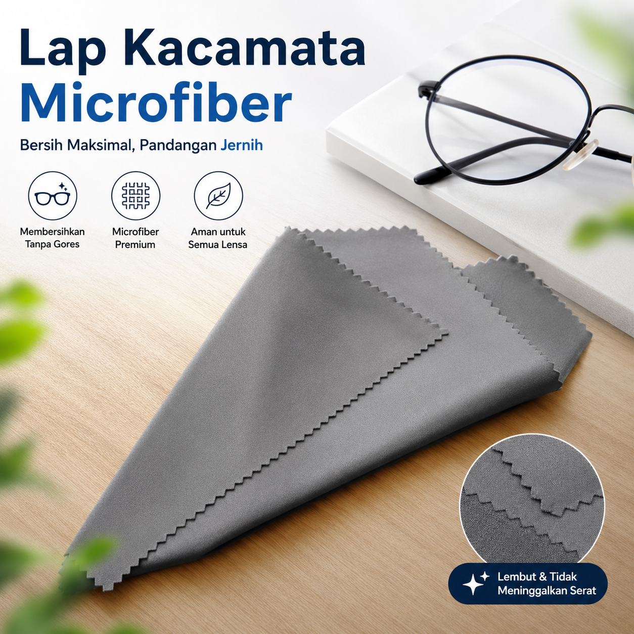 AZ Kain Lap Kacamata Nano Anti-Fog Microfiber Glasses Cleaner - K-10