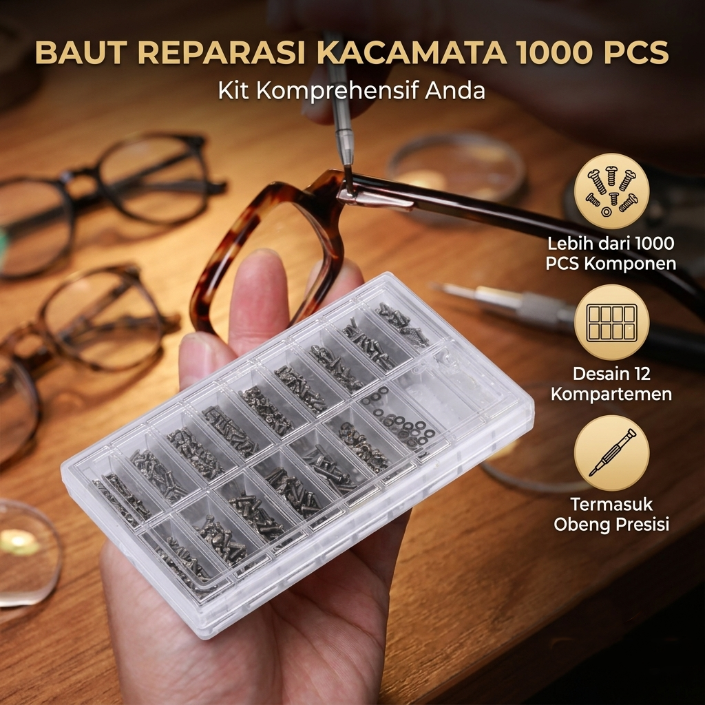 ACEVIVI Baut Reparasi Kacamata Sunglasses Repair Nuts 1000 PCS - A3