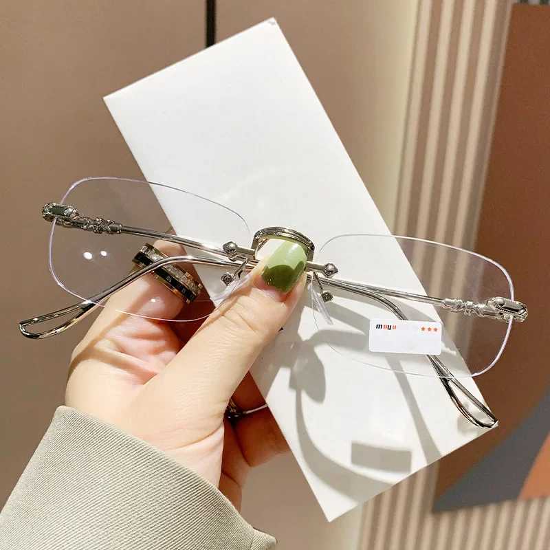 RIBI Kacamata Wanita Frameless Anti Blue Light Eyeglasses UV400 - RB34