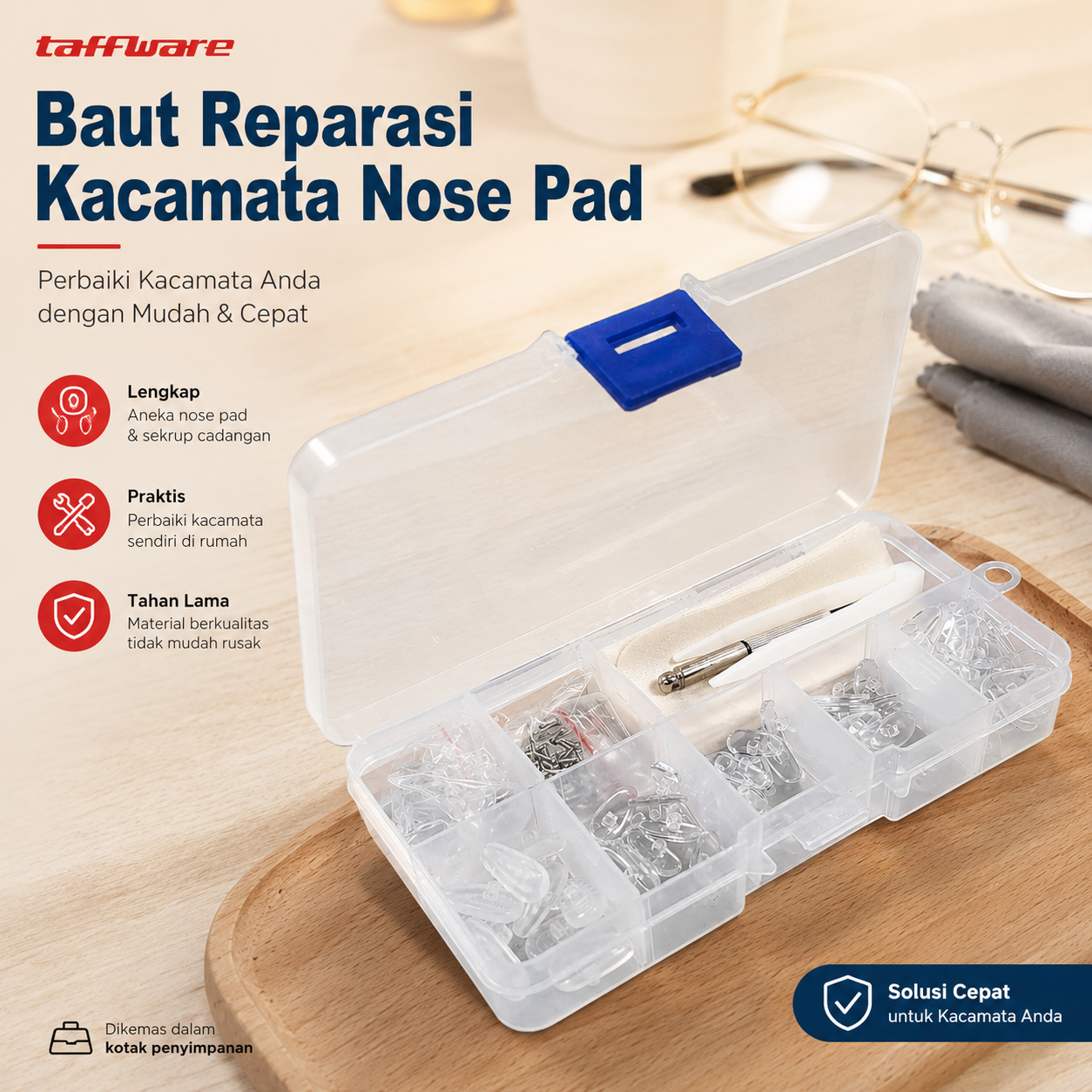 Taffware Baut Reparasi Kacamata Nose Pad Sunglasses Repair Screw - CM-35